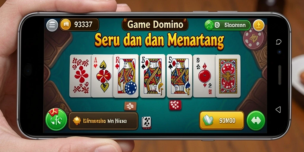 Tampilan utama gameplay Domino 93337 yang seru dan kompetitif.