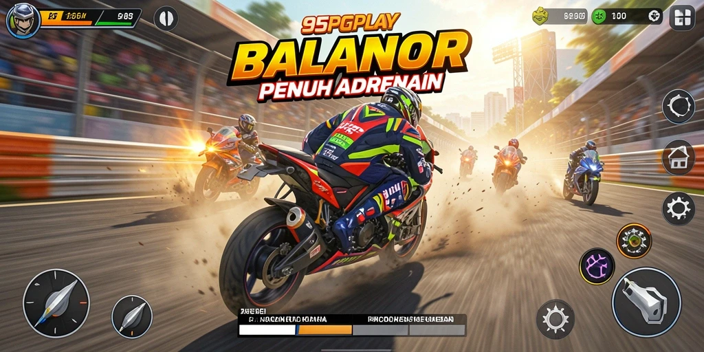 Tampilan menyeramkan saat balapan motor di <strong>95PGPLAY</strong>.