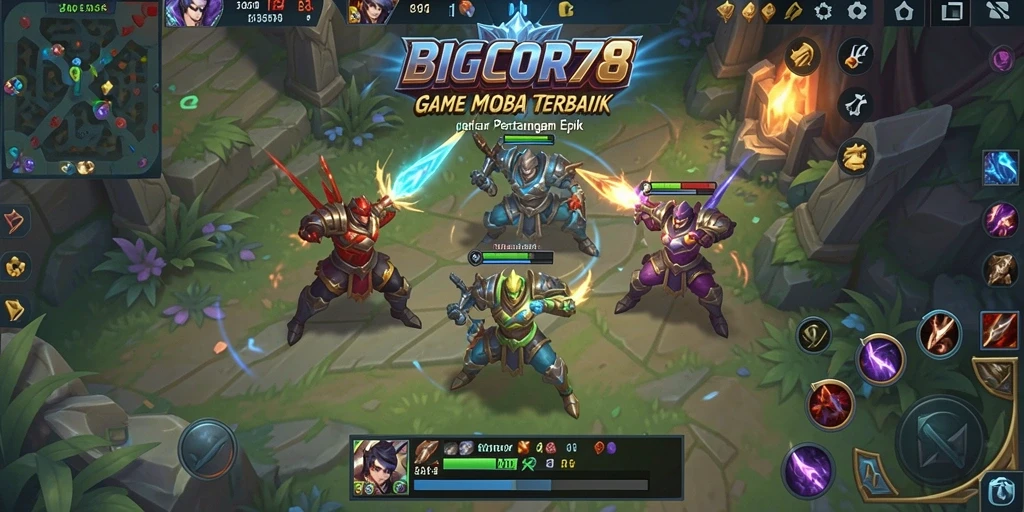 Tampilan gameplay seru dalam BIGCOR78 dengan aksi pertarungan tim.