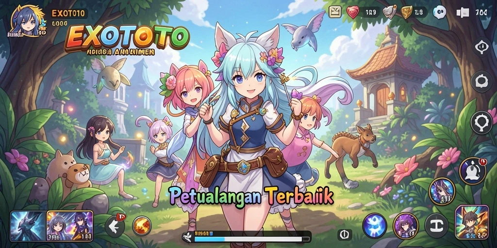 Gambaran menarik dari gameplay <strong>EXOTOTO</strong> yang penuh aksi dan karakter Anime.