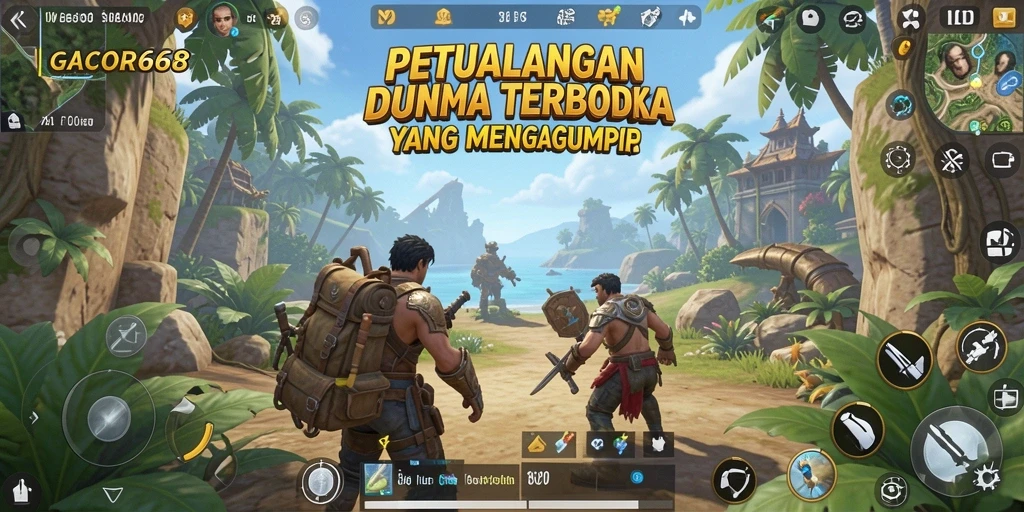 Screenshot GACOR668 menampilkan aksi petualangan dalam dunia terbuka yang luas.