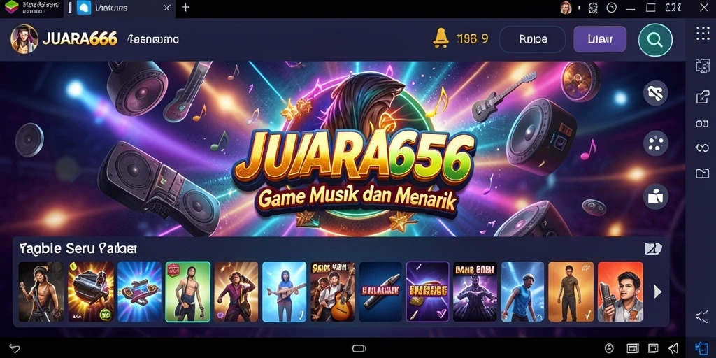 Tampilan gameplay JUARA666 yang menarik saat memainkan musik.