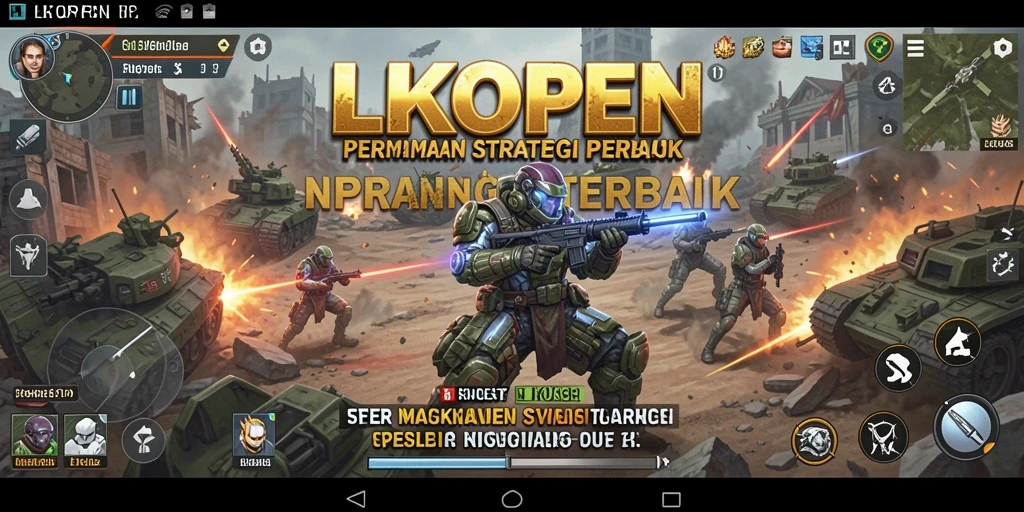 Screenshot gameplay LKOPEN menampilkan pertempuran epik strategi yang intens.