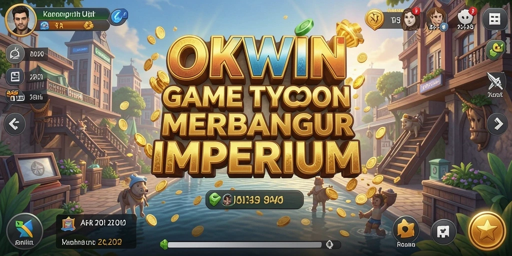 Tangkapan layar gameplay <strong>OKWIN</strong> menampilkan momen seru dalam membangun bisnis.