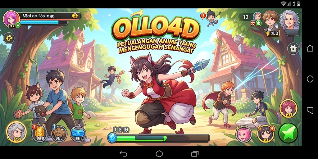 Gameplay seru OLLO4D dengan karakter Anime yang unik.