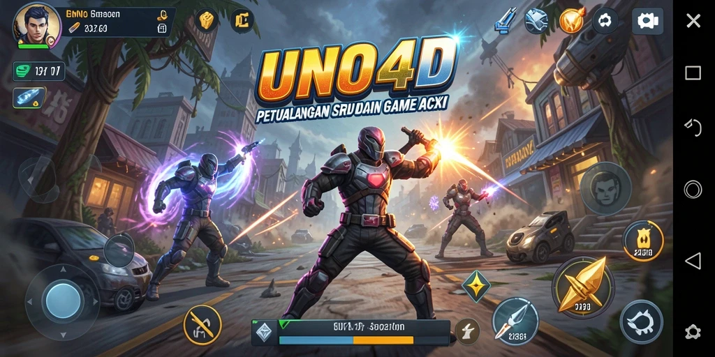 Tampilan gameplay seru dari UNO4D dengan aksi mendebarkan.