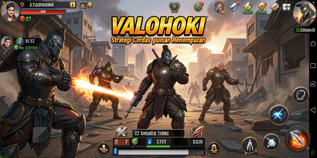 Screenshot gameplay VALOHOKI dengan pertempuran strategi yang epik.