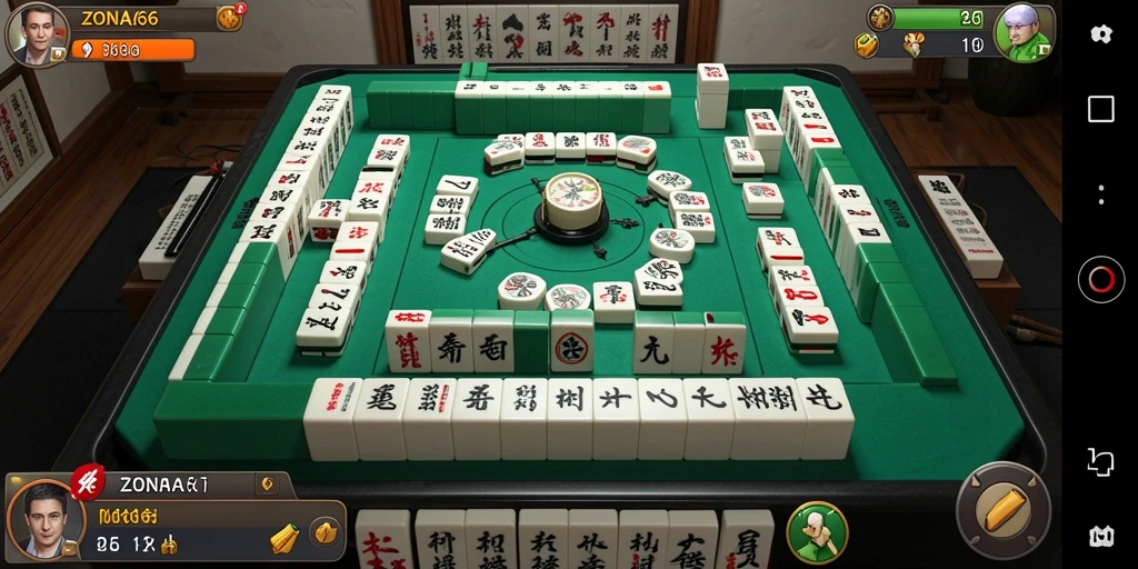 Tampilan gameplay Mahjong yang menarik di ZONA66.
